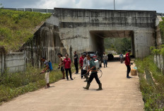 Semak Belukar Ganggu Jalan Pemdes Talang Batu Gotong Royong Lakukan Pembersihan