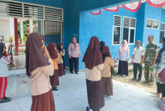 Satgas TMMD Ke-122 Kodim Lahat Sedang Melatih Siswa Menari Sambut Tim Wasev, Ini Buktinya