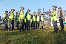 Jelang Pembukaan TMMD Reguler ke-129, Linmas dan Polsek Tengaran Gelar Apel Pengamanan