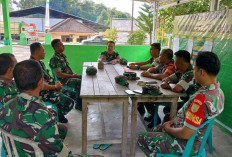 Tekankan Netralitas TNI, Danramil 413-02/Belinyu Wilayah Kodam II/Swj Berikan Jam Komandan