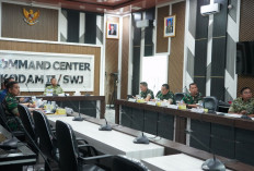 Dipimpin Wakasad via Vicon, Kasdam II Sriwijaya Ikuti Rapat Evaluasi Tata Pembentukan Satuan Jajaran TNI AD