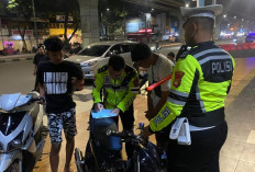 Razia Stationer di Jalan Sudirman, Satlantas Polrestabes Palembang Amankan 16 Motor, Salah Apa?