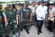 Wamen Pertanian Lakukan Panen Raya di Desa Pelabuhan Dalam, Jenderal Ini Mendampinginya