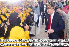 Motivasi Ribuan Maba Unsri! Pj Gubernur Elen Setiadi Warning Mahasiswa Hindari Perilaku Tercela