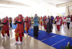 Buka Lomba Senam Lansia dan Jantung Sehat, Ini Pesan Ketua TP PKK OKU Timur