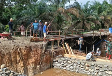 Gotong Royong, Jembatan Desa Campur Sari Segera Jadi Urat Nadi Baru Transportasi