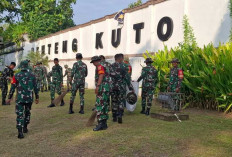 Jaga Warisan Sejarah, Prajurit Kodam II Sriwijaya Lakukan Pembersihan Situs BKB