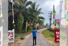 Penuh Semangat Merah Putih, Gapura Bambu Terbesar di Desa Keban Agung Sambut HUT RI ke-79