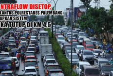 Contraflow Disetop, Satlantas Polrestabes Palembang Terapkan Sistem Buka Tutup Putaran di KM 4,5