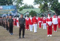 Olahraga Bersama di Markas Batalyon Infanteri 142 Ksatria Jaya, Ada Sosok Danrem Gapu Hadir