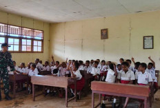 Dukung Pendidikan di Daerah Perbatasan, Satgas Yonif 141 Aneka Yudha Jaya Prakosa Lakukan Hal Ini