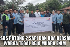 Sukses Jangkau Target 2024, PT SBS Potong 2 Sapi dan Doa Syukur Bersama Warga Tegal Rejo Muara Enim