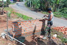 Sentuh 41 Persen, Anggota Satgas TMMD Ke-122 Kodim Lahat Bangun Pancoran Air MCK, Ini Penampakannya