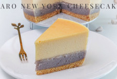 Resep Mudah Bikin Taro Layer Cheese Cake, Yuk Cobain