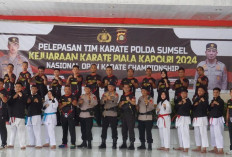 Inilah 20 Atlet Polda Sumsel Ikuti Kejuaraan Nasional Karate Piala Kapolri Cup 2024