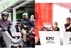 Motoran ke TPS! Pj Gubernur Sumsel Agus Fatoni dan Istri Ikut Gunakan Hak Suara di Pemilu 2024