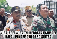 VIRAL! Perwira TNI Berdarah Sumsel Halau Pendemo di Kantor DPRD Sultra