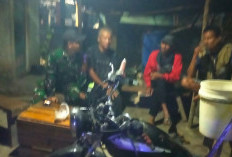 Turun Langsung 8 Petugas Ronda Malam, Babinsa 405-11 Tanjung Sakti Berikan Wejangan