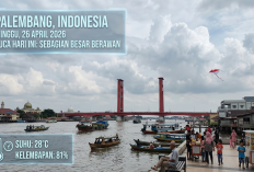 Kondisi Langit Palembang Hari Ini, 26 April 2026: Sebagian Besar Berawan, Simak Detail Suhu dan Kelembapannya