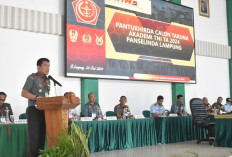 Pejabat Tinggi di Korem Gatam Memimpin Sidang Pantukhirda Catar Akademi TNI TA 2024 Panselinda Lampung