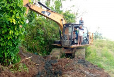 Desa Banuayu Lahat Laksanakan Normalisasi 2000 Meter Siring Areal Persawahan, Bersumber dari Dana Ini