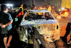 Mobil Sedan Terbakar di Jalintim Indralaya-Tanjung Raja, Ini Penyebabnya
