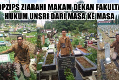 Penelusuran Jejak Sejarah Unsri Berlanjut, KOPZIPS Ziarahi Makam Dekan Fakultas Hukum dari Masa ke Masa