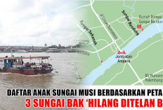 Daftar Anak Sungai Musi di Palembang Berdasarkan Peta 1922, 3 Sungai Bak ‘Hilang Ditelan Bumi’