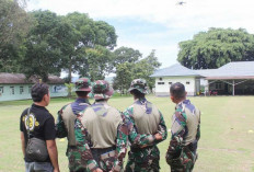 Hadapi Tantangan Tugas Operasi Pamtas RI-PNG, Yonif 144/JY Latihan Drone Thermal