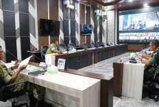 Ikuti Rapat Virtual Bersama Aster Panglima TNI, Pejabat Kodam II Sriwijaya Ini Evaluasi Percepatan Pembangunan