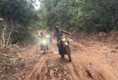 Gunakan Motor Trail, Dandim Lahat Pacu Kendaraan di Sasaran Fisik Pembangunan Akses Jalan, Berapa Panjang?