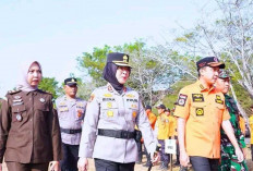 Bupati Panca Wijaya Akbar Pimpin Apel dan Gladi Gabungan Kesiapsiagaan Bencana Asap