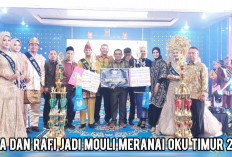 Mela Kurnia Dewi dan M Rafi Putra Willovrie Jadi Mouli Meranai OKU Timur 2024, ini Pesan Pjs Bupati