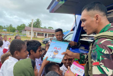 Tingkatkan Minat Baca Generasi Bangsa di Perbatasan, Kegiatan Ini Dilakukan Satgas Yonif 144 Jaya Yudha