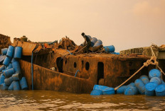 Evakuasi Bangkai Kapal Bintang Samudra X di Sungai Musi Gunakan Metode Air Lifting, Begini Progresnya