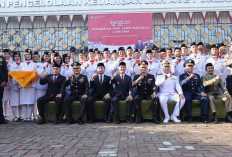 Sinergi Jaga NKRI, PJU Kodim Palembang Ini Hadiri Upacara Hari Lahir Pancasila