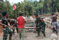 Bantu Pembangunan Fasilitas PLTS dan PLTMH, Beginilah Cara Satgas Yonif 144 Jaya Yudha Lalukan