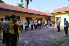 Cuaca Panas Menyengat, Personel Polsek Indralaya Diingatkan Tingkatkan Patroli Karhutla