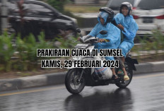 Prakiraan Cuaca BMKG di Sumsel, Kamis 29 Februari 2024, Palembang Berpotensi Hujan Deras!