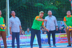 Wabup Rohman Resmikan Turnamen Bola Voli Koin Cup 2025 di Sungai Lilin