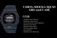 Review Casio G-Shock G-Squad GBD-200UU-1DR, Jam Tangan Terbaru dengan Fitur Olahraga