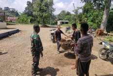 TMMD 128 Kodim 0405 Lahat Bergulir, Komsos dengan Warga Tetap Berjalan