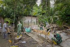 Kolaborasi Satgas TMMD 128 dan Warga Lubuk Tampang Lahat Terhadap Salah Satu Rumah