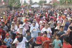 Calon Wakil Gubernur Sumsel Ini Jadi Perhatian di Jalan Santai di Kelurahan Sukodadi, Siapa Dia?