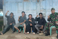 GERCEP, Babinsa Koramil 405-13 Dempo Selatan Bersama Linmas Lakukan Siskamling, Ini Buktinya