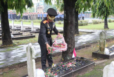 Hujan Rintik di Lokasi Ini, Kapolda Sumsel Ikuti Ziarah Nasional Penuh Khidmat