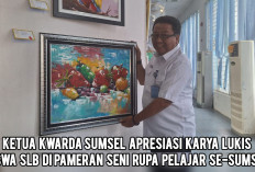 Tokoh Familiar ini Bikin Bangga 2 Siswa SLB Peserta Pameran Seni Rupa Pelajar se-Sumsel, Siapa Ya?