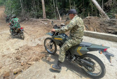 Dengan Cara Ini, Pasiter Kodim 0405 Lahat ke Lokasi Sasaran Fisik TMMD ke-128