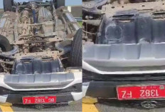 Mobil Dinas Pemkab OKU Alami Kecelakaan di Tol Palembang Indralaya, Ini Penyebabnya