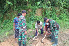 Dukung Pembangunan Berkelanjutan, Satgas TMMD Kodim Basel Tanam 300 Pohon di Desa Ini